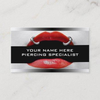 business cards for lip piercing  | body piercing