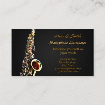 business cards for saxophonists