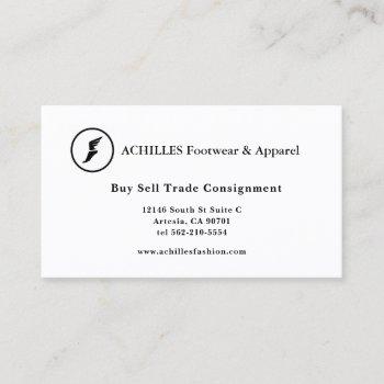 business cards for sneakers and apparel shop