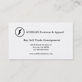 business cards for sneakers and apparel shop
