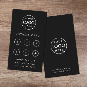 business logo | black professional company punch loyalty card