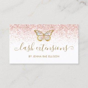 butterfly lash extension aftercare instruction business card