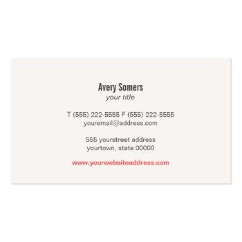 Small Butterfly Linen Look Business Card Back View