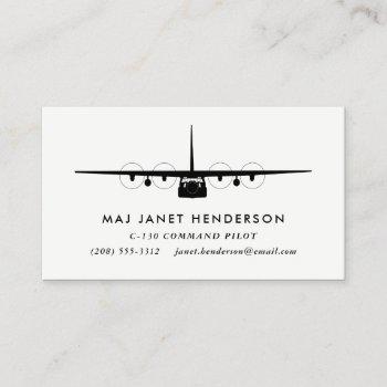 c-130 hercules professional pilot business card