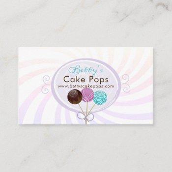 cake pop bakery stylish design business card
