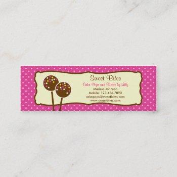 cake pops bakery tag / business card