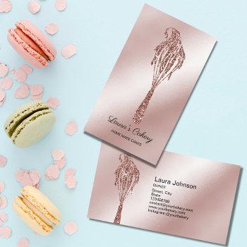 cakes & sweets cupcake home bakery dripping whisk business card