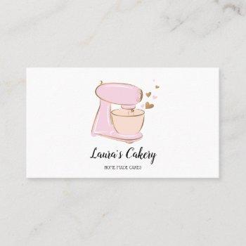 cakes & sweets cupcake home bakery mixer business card