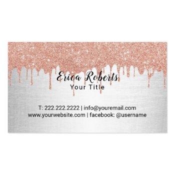 Small Cakes & Sweets Cupcake Home Bakery Modern Drips Business Card Back View