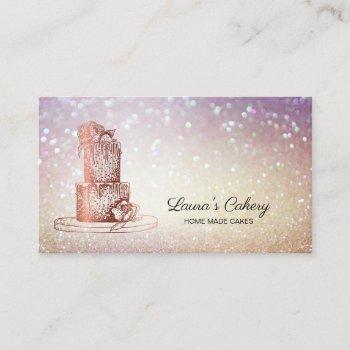 cakes & sweets cupcake home bakery rustic vintage business card