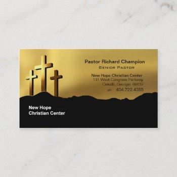 calvary crosses christian symbol minister/pastor business card