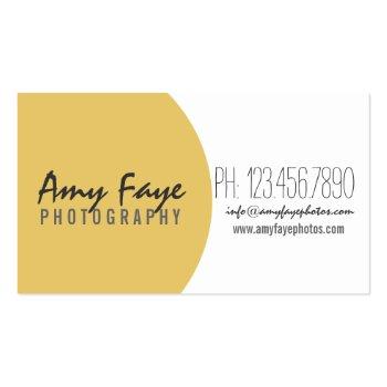 Small Camera Business Cards | Photography Back View