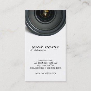 camera lens photography business cards