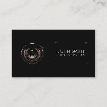 camera lens viewfinder black photography business card