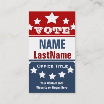 campaign political template business card
