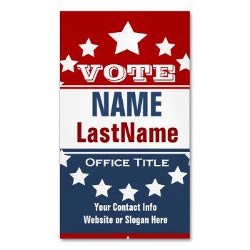 campaign political template  business card magnet