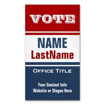campaign political template  business card magnet