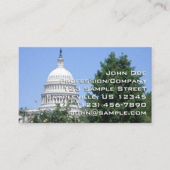 capitol building from bartholdi park business card
