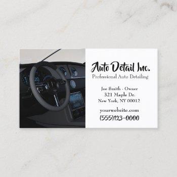car auto interior detail cleaning service business card