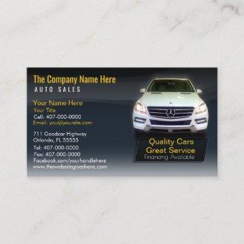 car dealership-auto sales associate business card