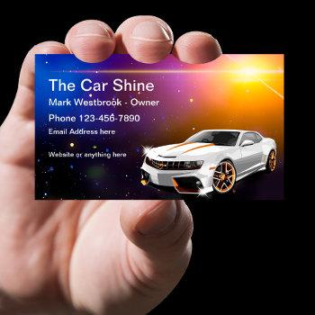 car detailing and auto window tinting business card