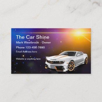 car detailing and auto window tinting business card