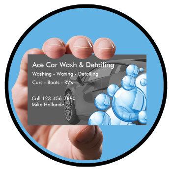 car wash and detailing business card