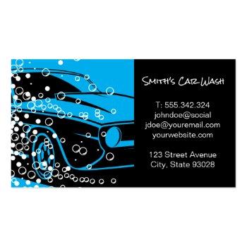Small Car Wash | Auto Car Detailing | Cleaning Service Business Card Magnet Front View
