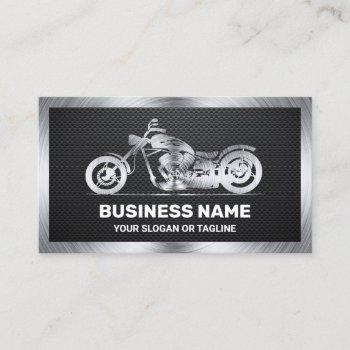 carbon fiber steel motorbike motorcycle mechanic business card