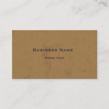cardboard design business card