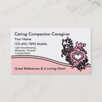 caregiver business cards