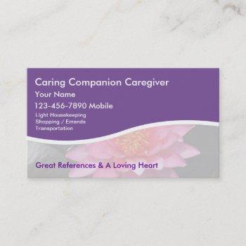 caregiver business cards