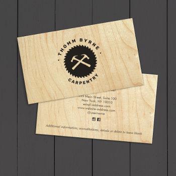 carpenter plywood  construction business card