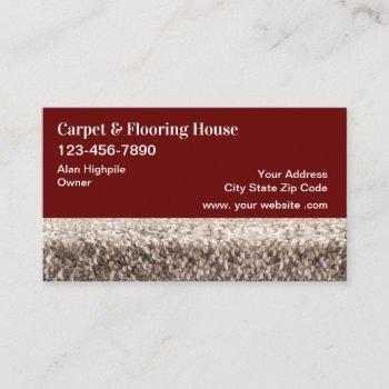 carpet and flooring services business cards