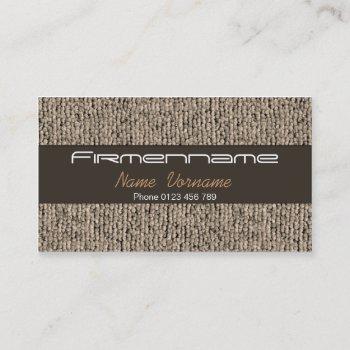 Small Carpet Business Card Front View