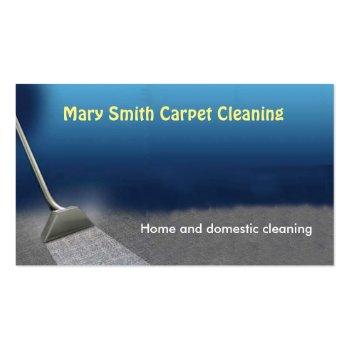 Small Carpet Cleaning Business Card Back View
