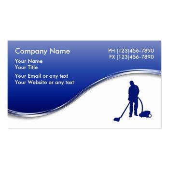 Small Carpet Cleaning Business Cards Front View