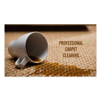 Small Carpet Cleaning, Flooring, Steamers Business Business Card Front View