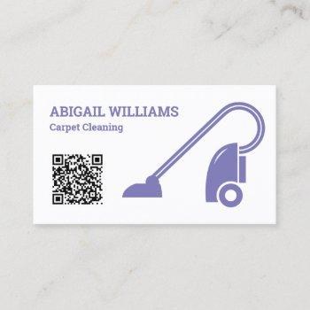 carpet cleaning qr code business card
