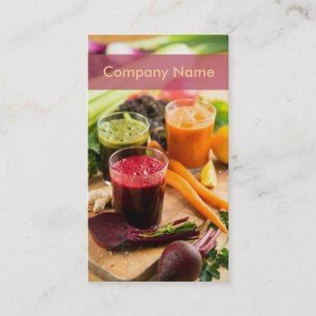 carrot beet fresh juice raw cocktail bar food business card