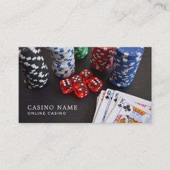 casino scene, online casino, gaming industry business card