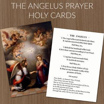 catholic annunciation virgin mary angelus prayer  business card