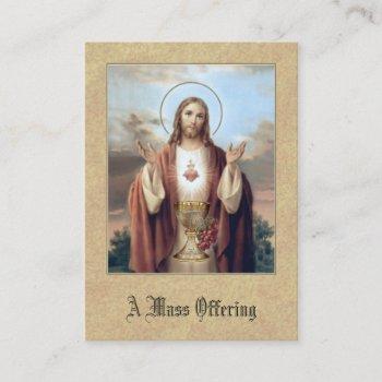 catholic mass offering prayer jesus holy cards