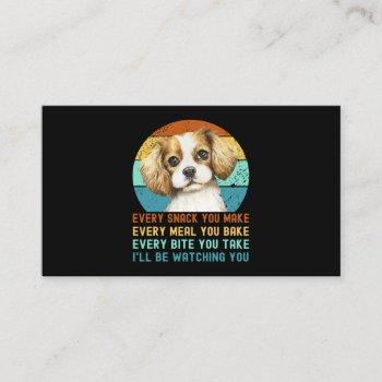 cavalier king charles spaniel dog every snack you business card