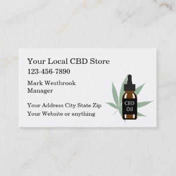 cbd oil store retail  business card