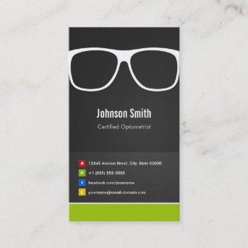 certified optometrist optical creative innovative business card