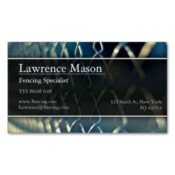 chain link fencing / fence photo business card