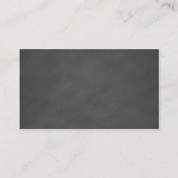 chalkboard gray background grey chalk board black business card
