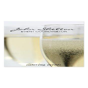 Small Champagne Glass | Close Up Business Card Front View