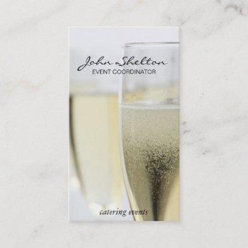 champagne glass | close up business card